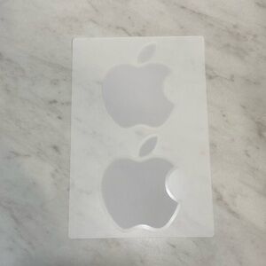 Apple Stickers White NEW